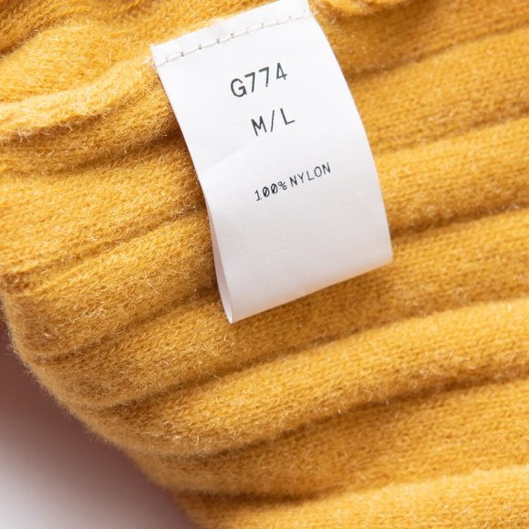 Kerisma Mock Neck Sweater Lightweight Nylon Mustard Yellow Size Medium / Large - Picture 4 of 6